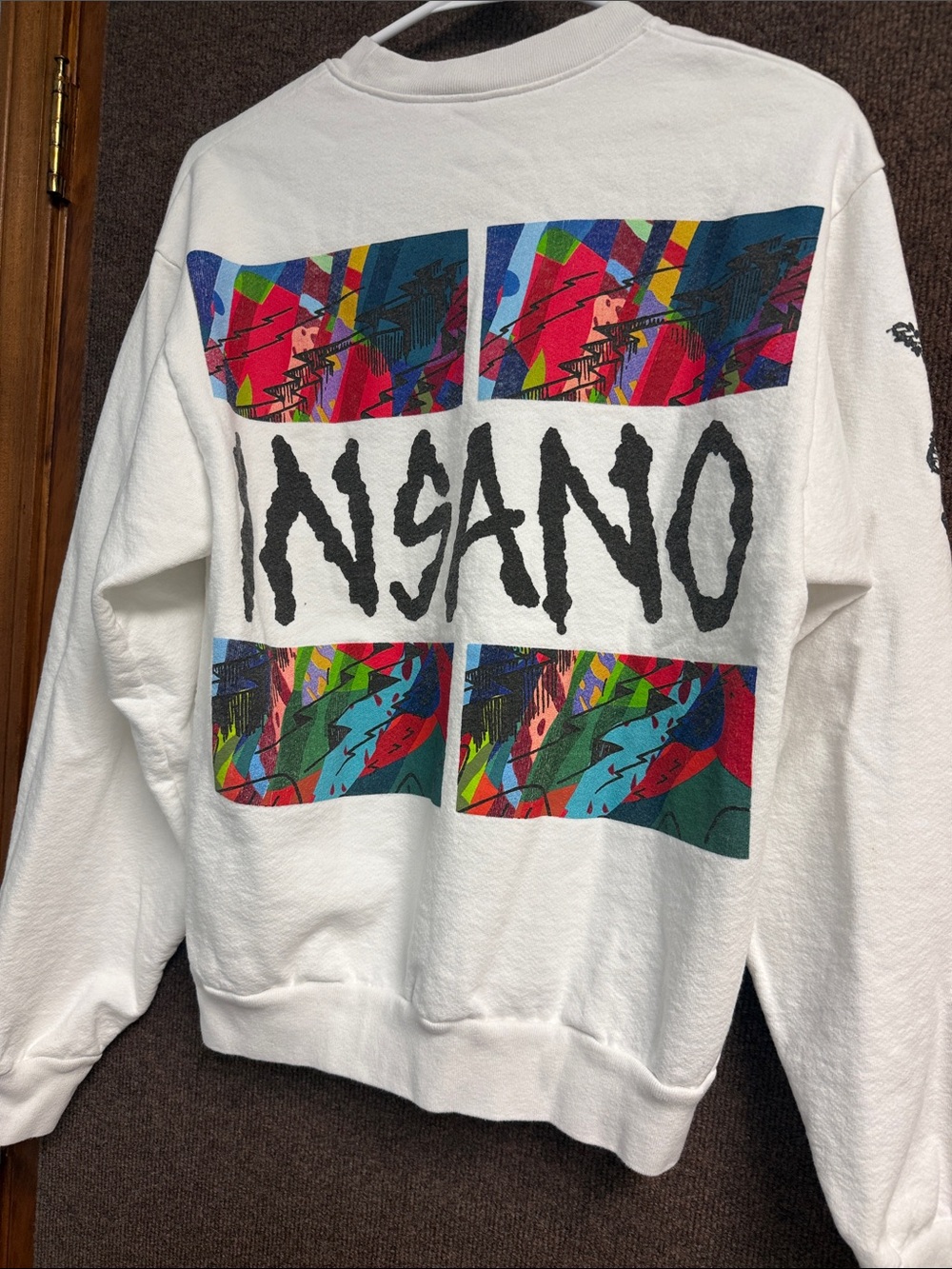 INSANO Kid Cudi White Graphic Crewneck Sweatshirt – Men